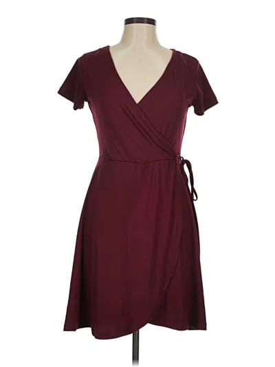 Pre-owned Justify Casual Dress In Burgundy