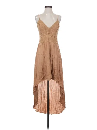 Pre-owned Justify Cocktail Dress In Brown