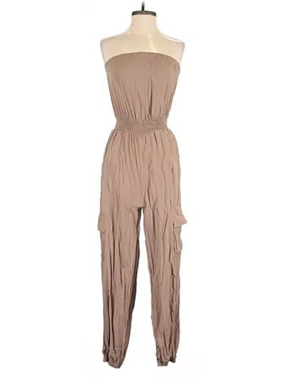 Pre-owned Justify Jumpsuit In Brown