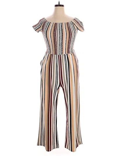 Pre-owned Justify Jumpsuit In Ivory