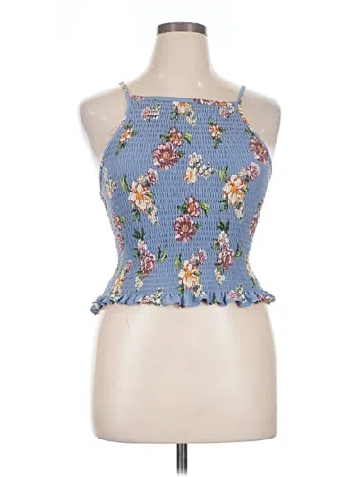 Pre-owned Justify Sleeveless Blouse In Blue