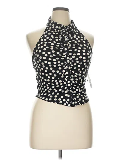 Justify Tank Top Black Halter Neckline Tops