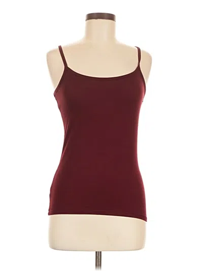 Pre-owned Justify Tank Top Burgundy Strapless Neckline Tops