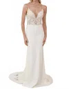 Justin Alexander Sleeveless Wedding Gown In Ivory/nude In Neutral