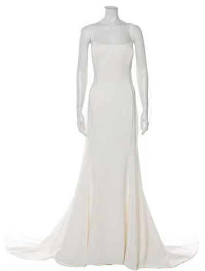 Pre-owned Justin Alexander Square Neckline Long Dress W/ Tags In Neutral