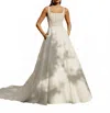 Justin Alexander Square Neckline Wedding Gown In Ivory In Neutral