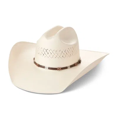 Justin Bent Rail Ivory Vented Cattleman Straw Hat In Neutral