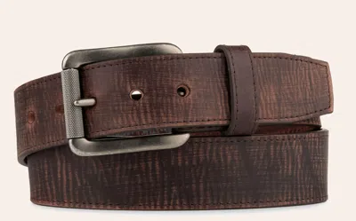 Justin Bent Rail Sanded Brown Bomber Western Belt