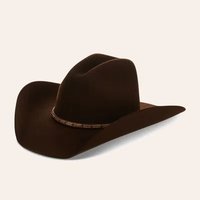 Justin Bent Rail Sheridan Brown Cattlemen's Crown Wool Cowboy Hat