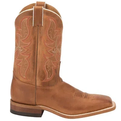 Pre-owned Justin Boots Austin Square Toe Cowboy Mens Brown Casual Boots Br735