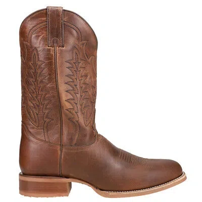 Pre-owned Justin Boots Clanton Round Toe Cowboy Mens Brown Casual Boots Cj2045