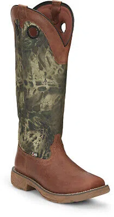 Pre-owned Justin Boots Justin 17in Eh Snake Mens Prym1 Woodlands Rush Strike Leather Work Boots