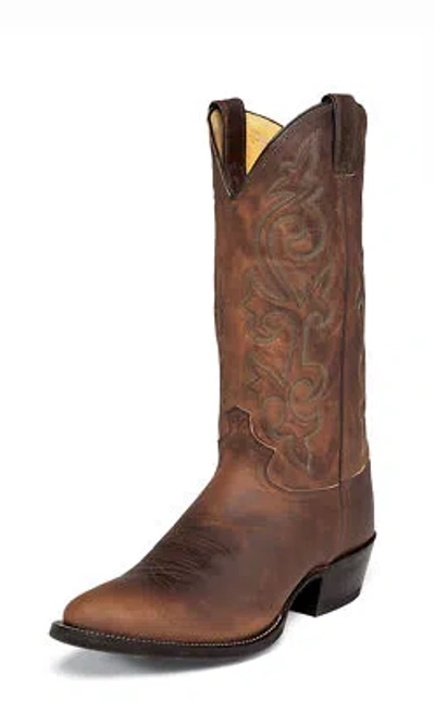 Pre-owned Justin Boots Justin Mens Bay Apache Leather Western Boots 13in Cowboy
