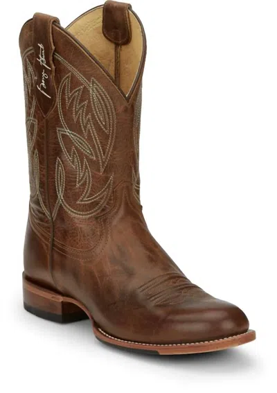 Justin Boots Men's George Strait Pearsall Amber Western Boots In Brown