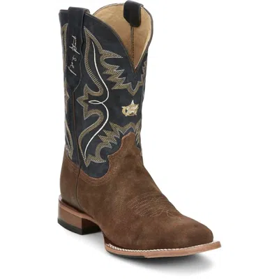 Justin Boots Men's Justin George Strait Dill Boot In Brown/blue