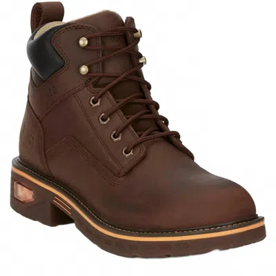 Justin Boots Men's Resistor Work Boots In Hickory Brown