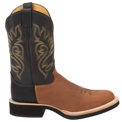 Pre-owned Justin Boots Paluxy Embroidered Round Toe Cowboy Mens Black, Brown Casual Boots