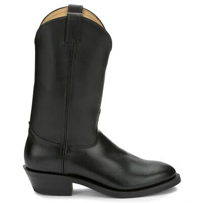 Pre-owned Justin Boots Tobias Round Toe Cowboy Mens Black Casual Boots 3040