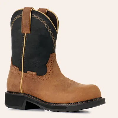 Justin Gypsy Women's Darby Brown & Black Waterproof Round Nano Composite Toe Work Boots In Multi