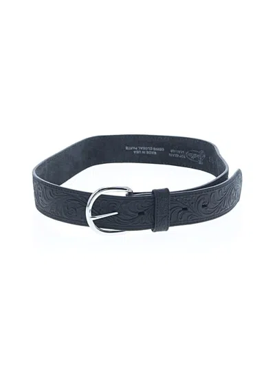Pre-owned Justin Leather Belt In Gray