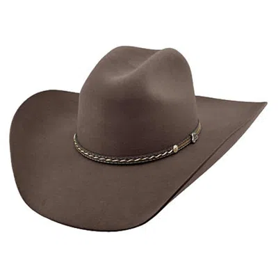 Justin Men's 6x Bent Rail Crowell Fur Felt Cowboy Hat In Chocolate In Brown