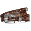Justin Men's All American Belt In Dark Brown In Brown