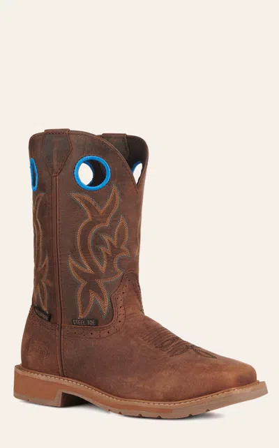 Justin Men's All Around Walnut Brown Waterproof Square Steel Toe Work Boots