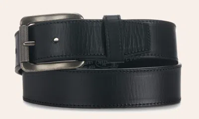Justin Men's Bent Rail Black Leather Bomber Western Belt