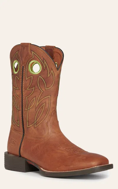 Justin Men's Bowline Hazel Tan Square Toe Cowboy Boots In Brown