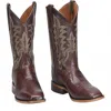 Justin Men's George Strait Lizard Boots In Chocolate In Burgundy
