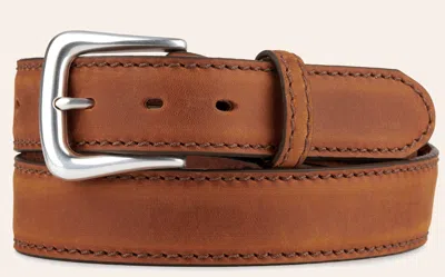 Justin Men's Solid Brown Leather Working Sport Western Belt