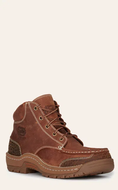Justin Men's Stampede Light Duty Corbett Brown Waterproof Round Toe Work Shoe