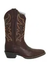 Justin Men's Stampede Square Toe Western Boots - Ee Width In Brown In Brown