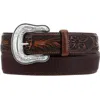 Justin Men's The Montana Rick Belt In Dark Brown In Brown