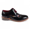 Justin Reess Men's Butterfly Print Patent Leather Shoes - Julius In Black