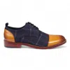 Justin Reess Men's Oxford Brown Leather Brogue Shoes - Ronnie In Brown