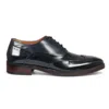 Justin Reess Men's Patent Leather Brogue Formal Shoes - Harry In Blue