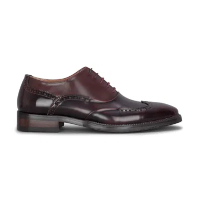 Justin Reess Patent Leather Lace Up Brogue Formal Dress Shoe In Black