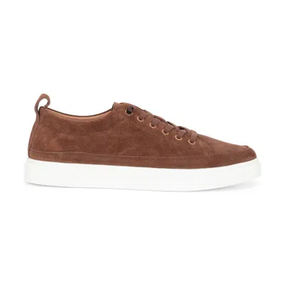 Justin Reess Trainers Suede Leather Lace Up Casual Shoes In Brown