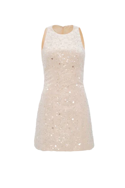 Justin Tong Avery Mini Dress In Mushroom