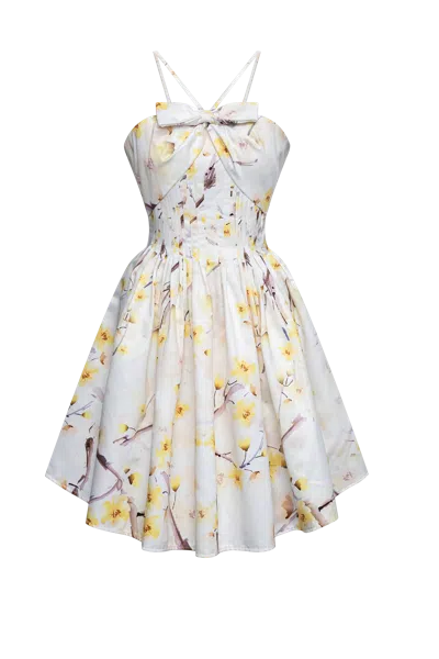 Justin Tong Denny Mini Dress In White