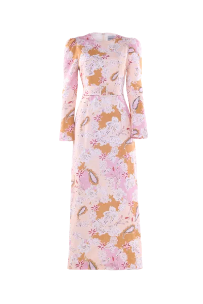 Justin Tong Hazel Maxi Dress In Multi Color