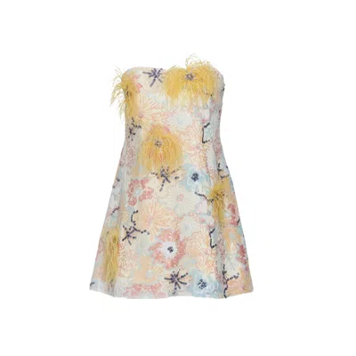 Justin Tong Women's Jessica Strapless Mini Dress In Multi