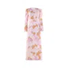 Justin Tong Women's Neutrals / Pink Hazel Maxi Dress In Pink