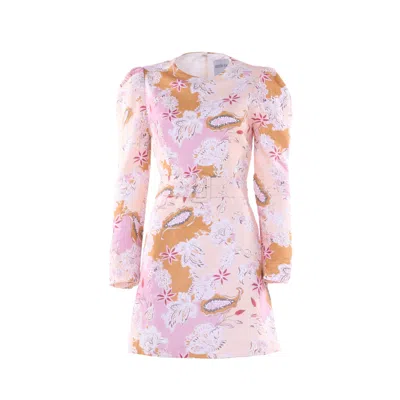 Justin Tong Women's Neutrals / Pink Hazel Mini Dress In Multi