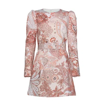 Justin Tong Women's Pink Hazel Mini Dress In Coral