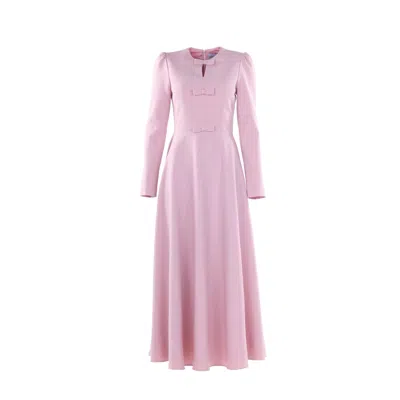 Justin Tong Women's Pink Oxford Loch Dress