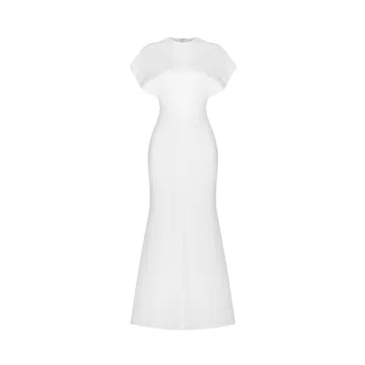 Justin Tong Women's White Alexandra Dress In Animal Print