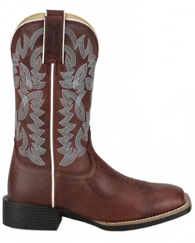 Justin Women's Ashtyn Goat Wide Square Toe Boot In Brown