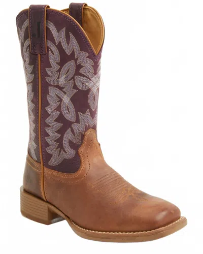 Justin Women's Ashtyn Square Toe Boot In Brown In Multi